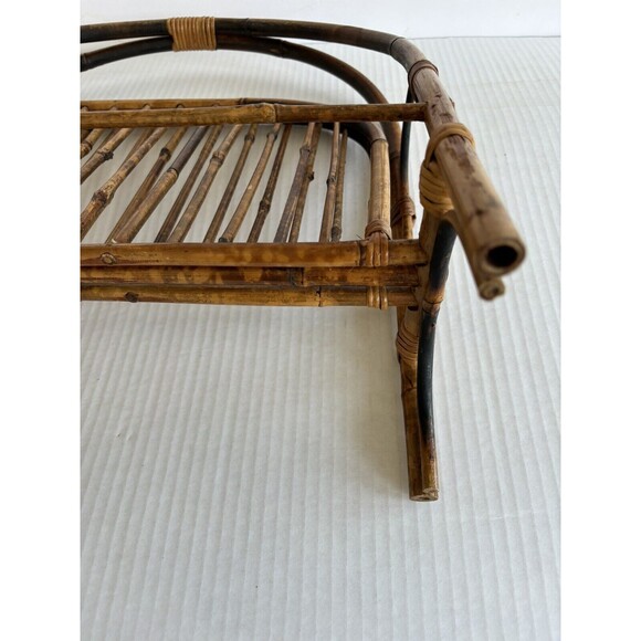 Vintage Boho Chic MCM Bamboo Magazine Holder/Rack Foldable - Picture 13 of 14